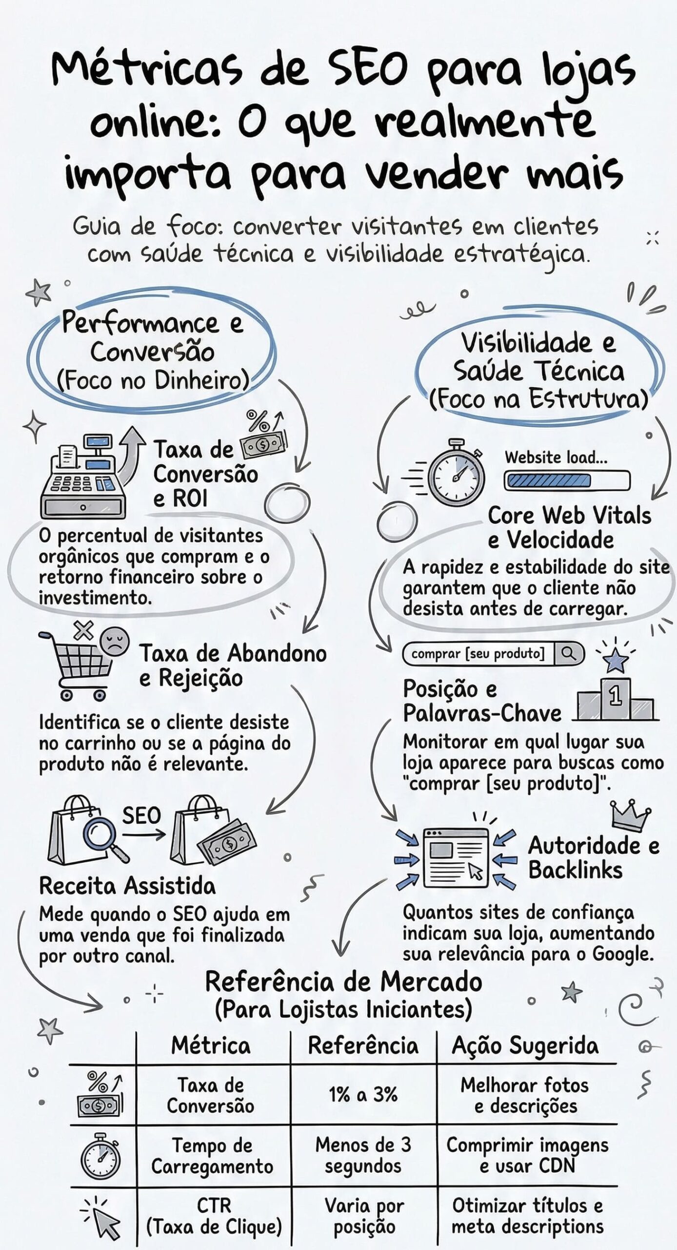 métricas de seo para quem vende online